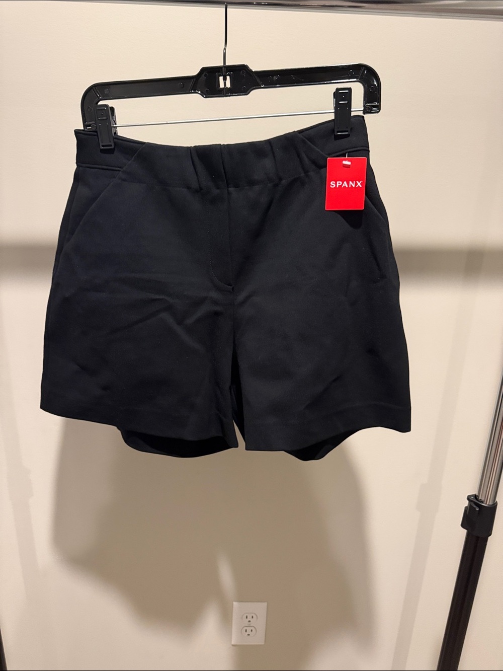 SPANX Black High-Waist Pull-On Sculpting Shorts